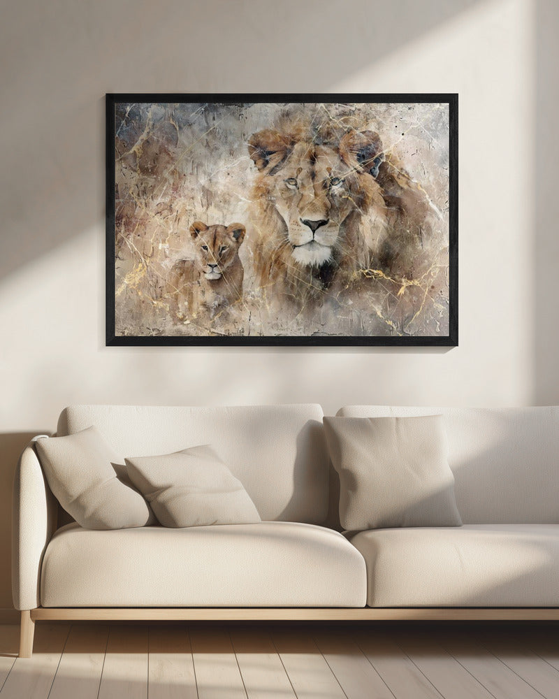 Wall art Lion Animal Vintage Art Illustration Wallart 08