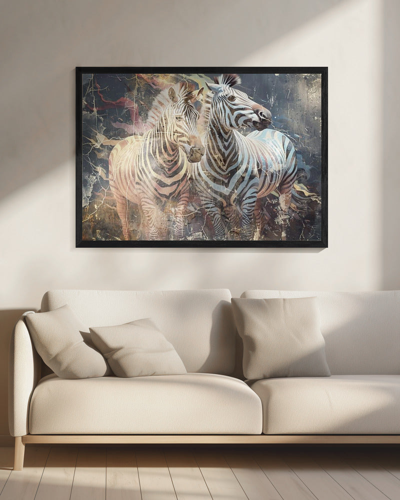 Wall art Zebra Animal Vintage Art Illustration Wallart 03