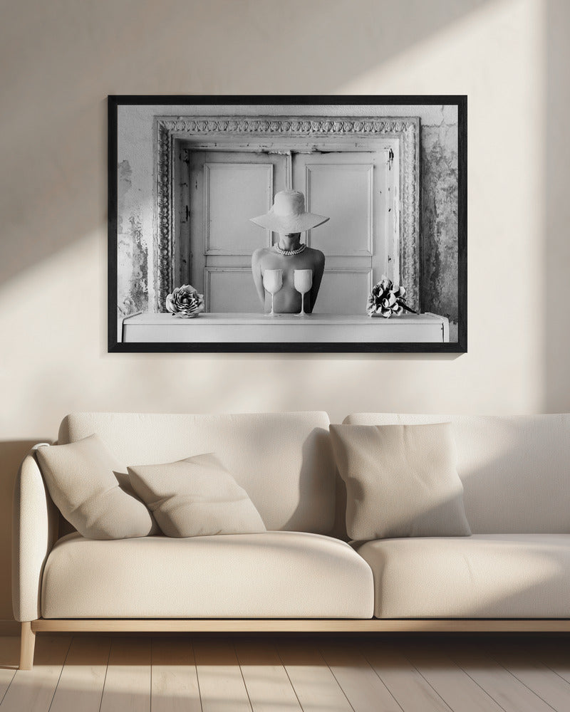 Duality-Wall Art In Black Floating Frame-20X16inches