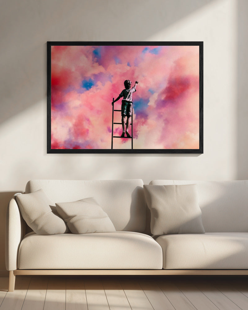 canvas prints Cloud Painter20X16inches- Black Frame