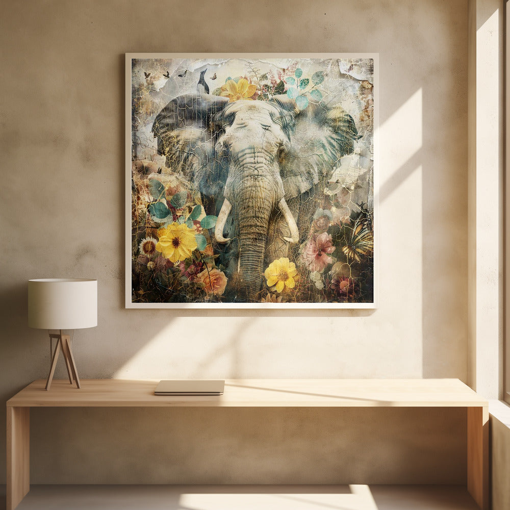 Wall art Floral Animals Vintage Art Illustration 12