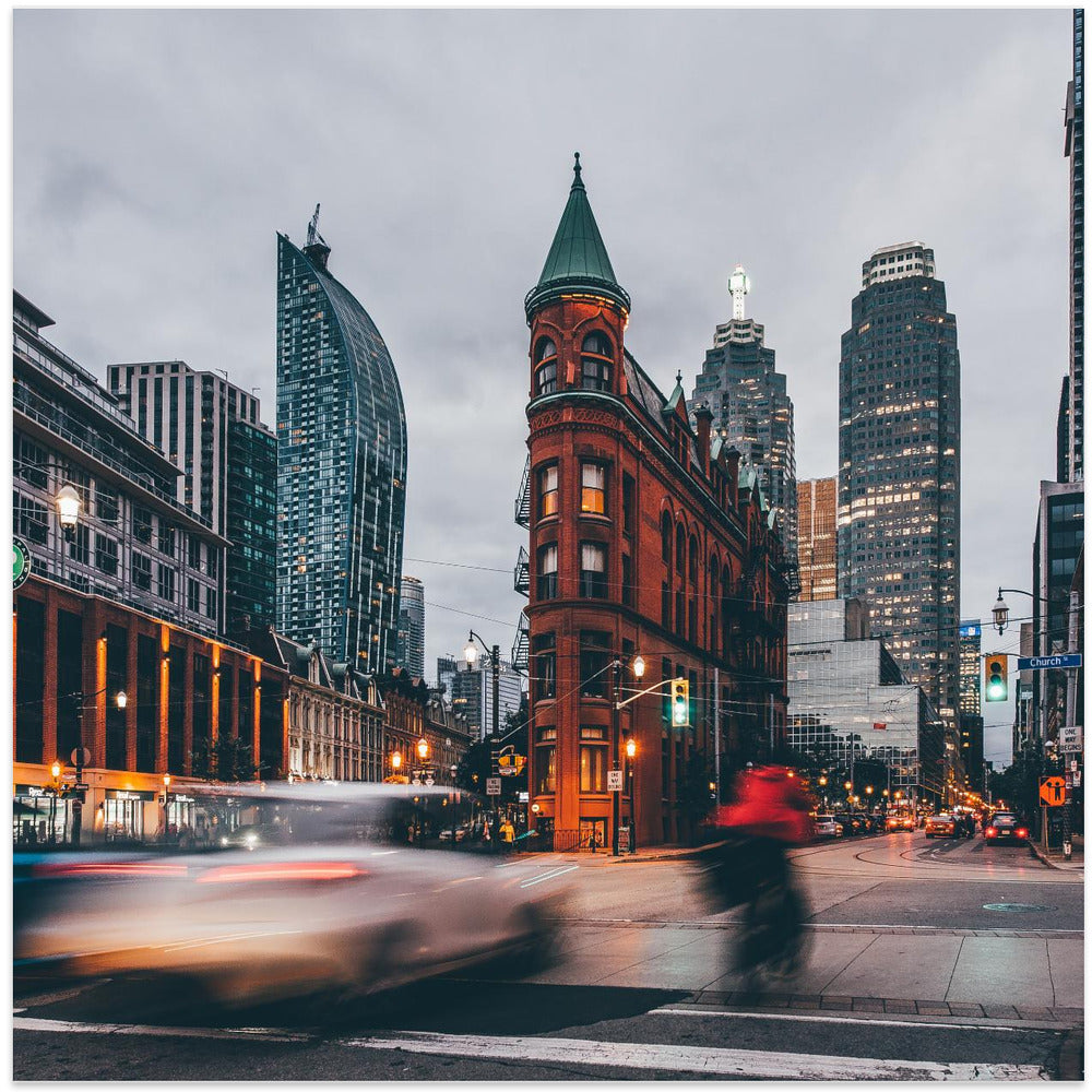  Gooderham Building Wall Artwork In White Floating Frame