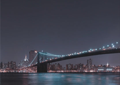 Artwork Manhattan Skyline and Brooklyn Bridge48X36inches- Unframed