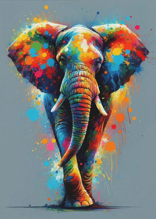 Artwork The Elephant24X36inches- Black Frame