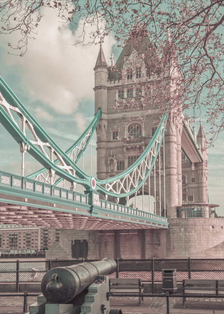 Wall art LONDON Tower Bridge in Detail | urban vintage style