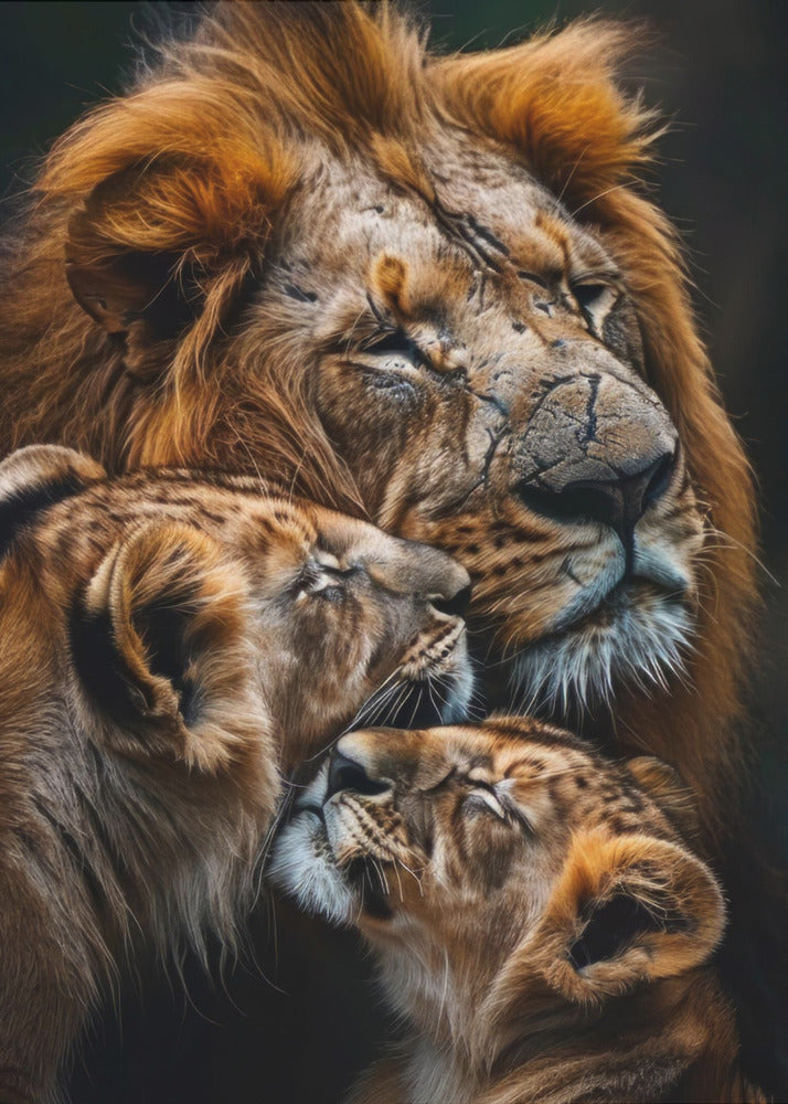 Wall art Poster Lion Family 2