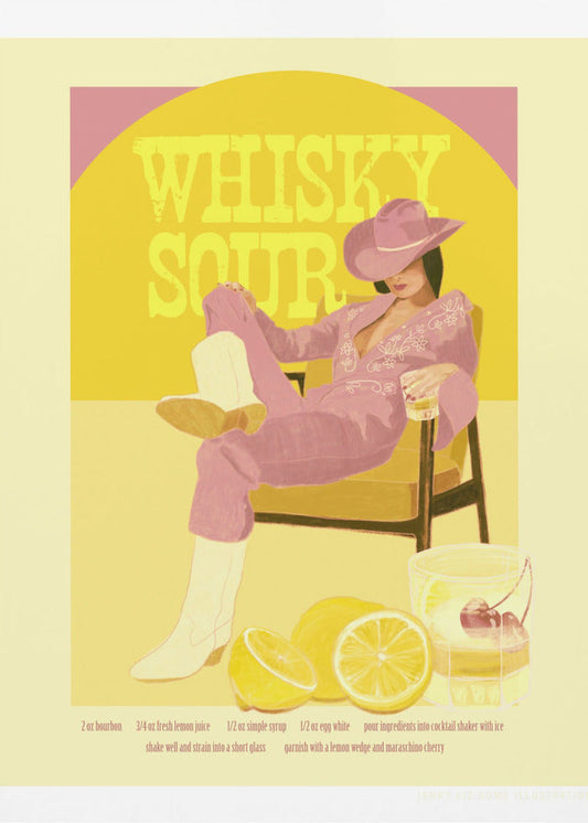  Jlr Whiskysour Pink Copy Wall Artwork Gallery Wrapped (Ready to Hang)