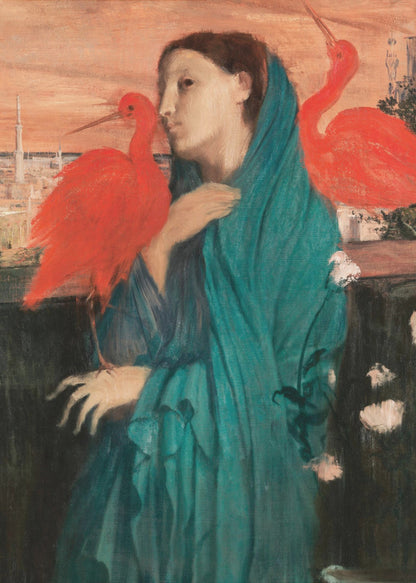 Wall art Young Woman With Ibis