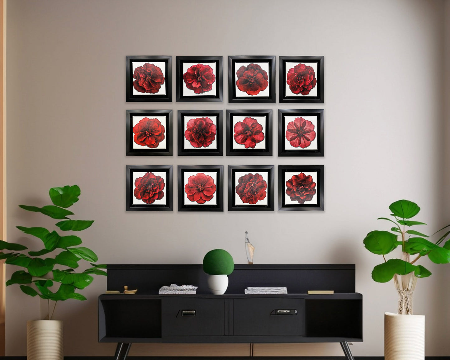 Set of 12 Mini Framed Fine Art Canvases