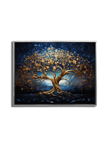 Fine art - Tree of Life canvas print- wall art with silver frame-GTAART.ca