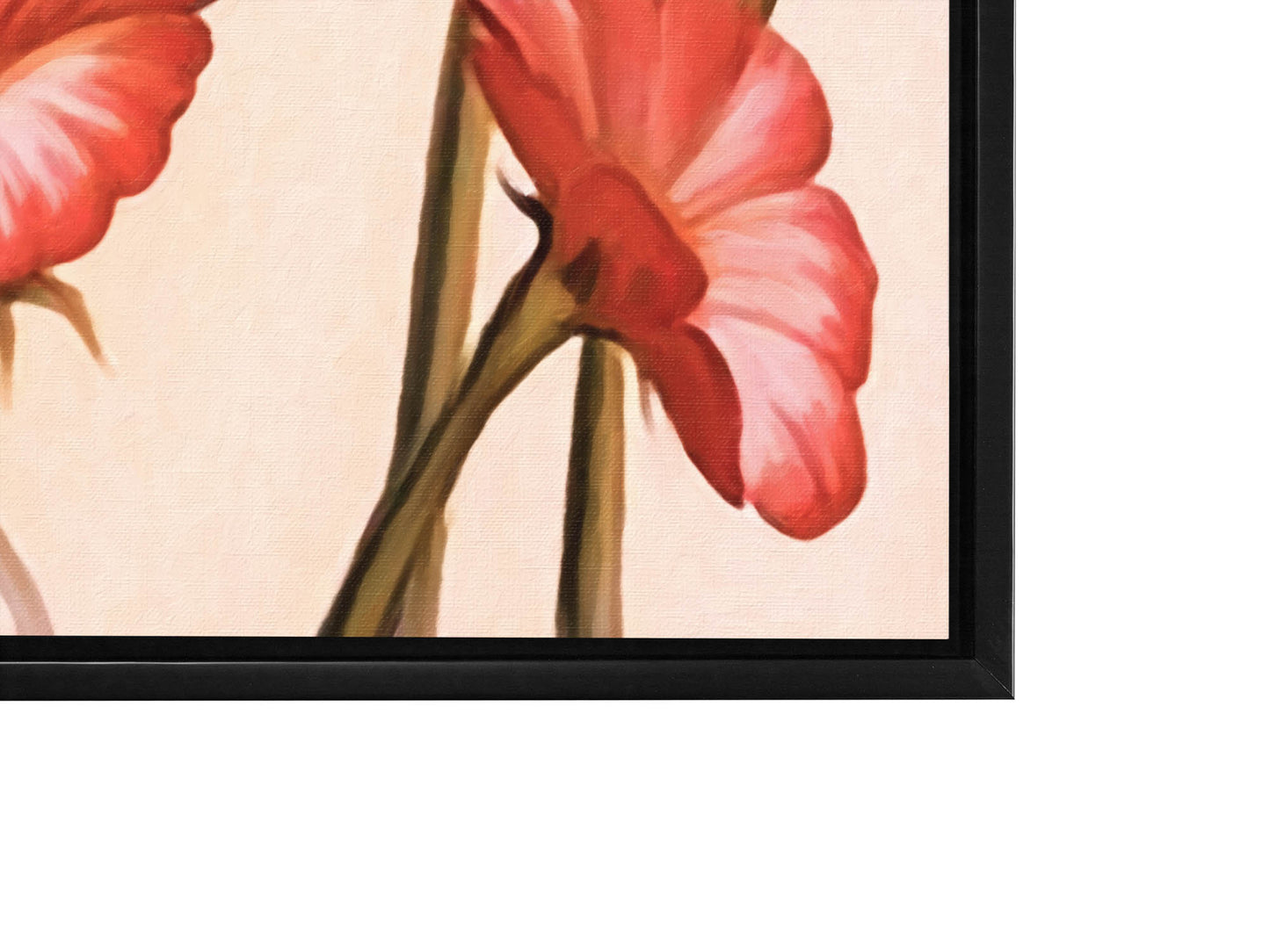 Abstract Flower Face- Fine Art Canvas- Gold varnish