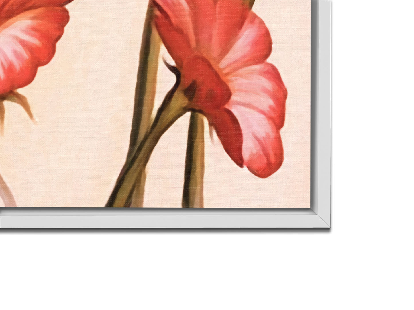 Abstract Flower Face- Fine Art Canvas- Gold varnish