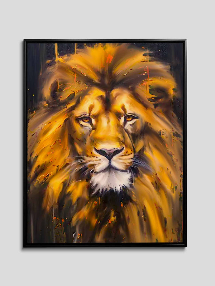 Painted Lion Head 36