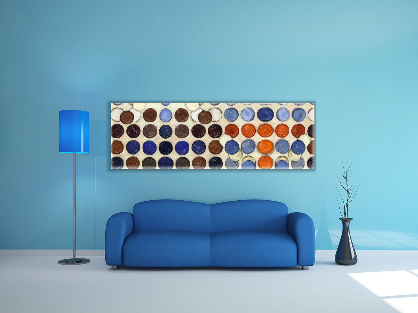Palette of colors- Modern and abstract art- Large Canvas Wall Decor-RGB varnish