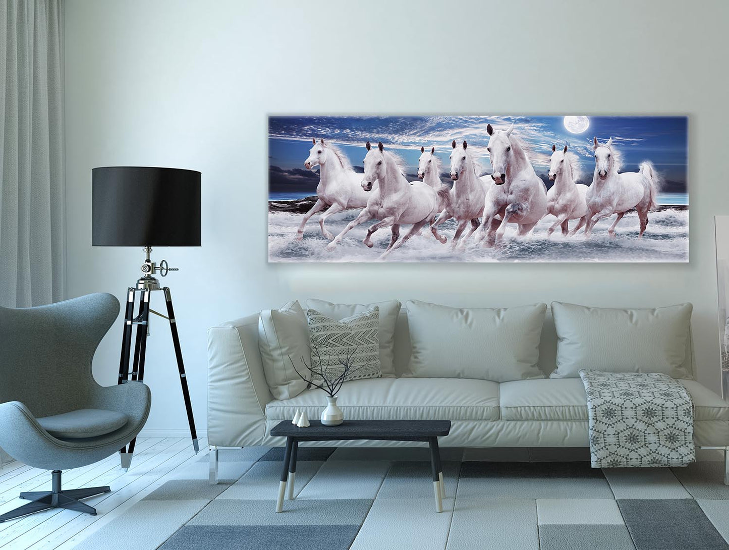 The 7 horses of good luck- Animal Print Canvas- Fine Art Canvas-