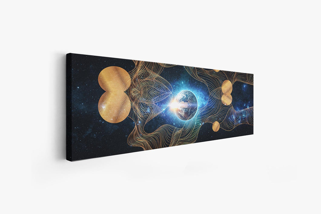 Canvas Print-Abstract Earth Composition-Gold varnish-Wall art