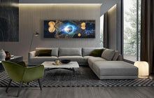 Abstract Earth Composition with Silver and Gold Glitter Finish 72" x 24" 7224-014