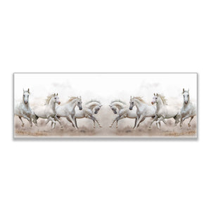 Wildlife Canvas-Arabian Horses White Sky-Wall Art