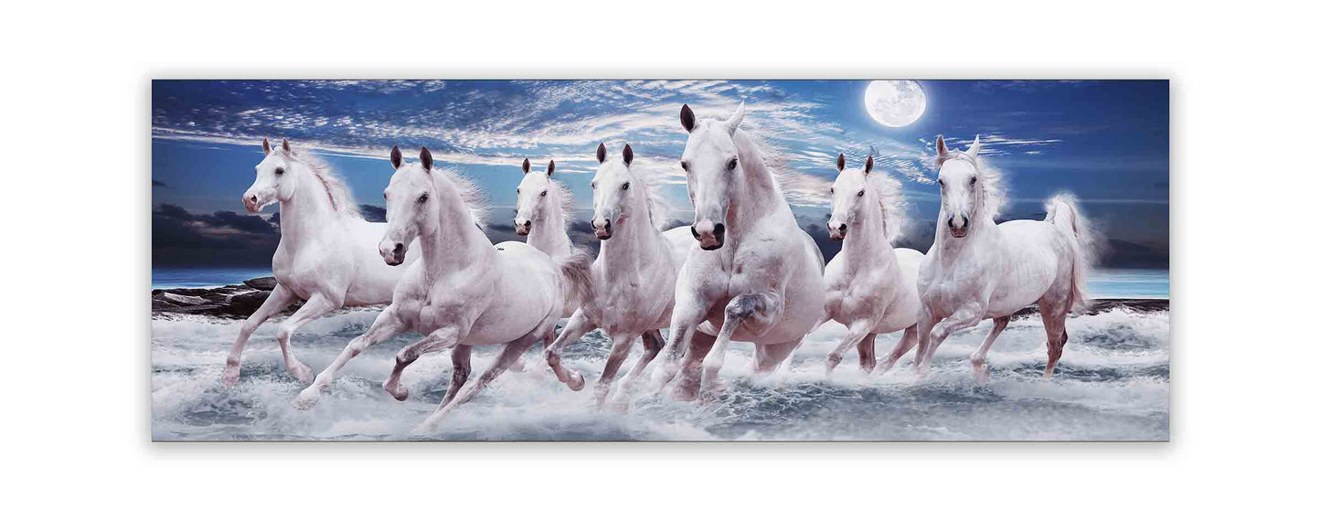 The 7 horses of good luck- Animal Print Canvas- Fine Art Canvas-