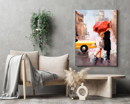 NYC KISS - Wall art decor-Fine Art Canvas - Gold varnish