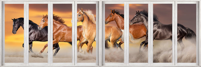 Canvas of Team of Horses 7224-028