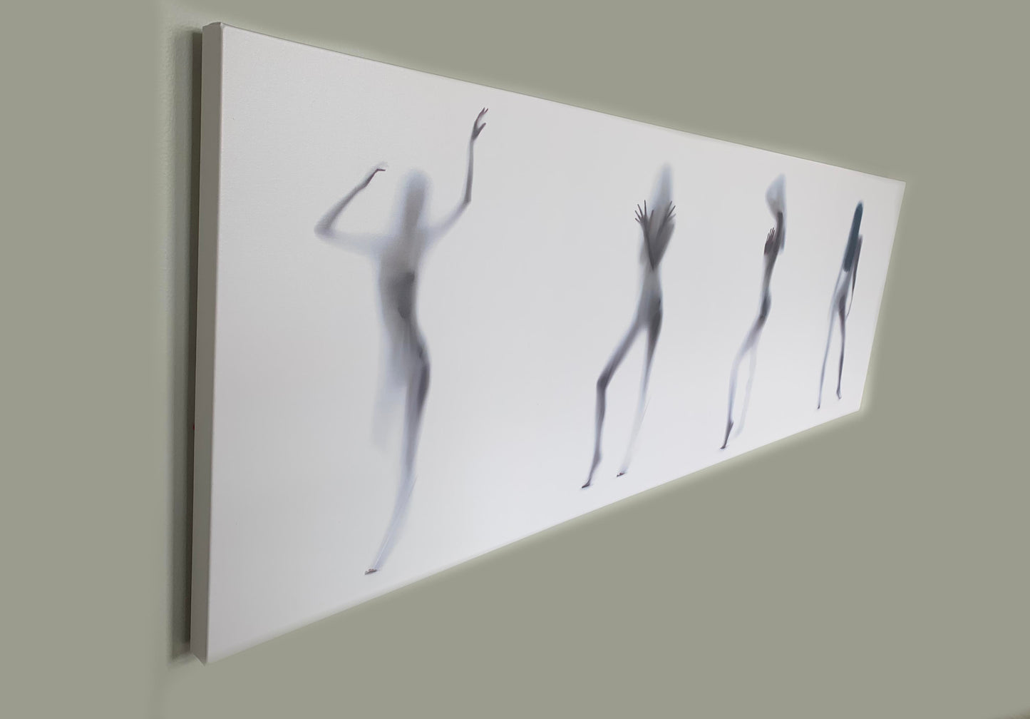 Abstract Wall Art-Silhouette of 4 Women-Canvas Printed