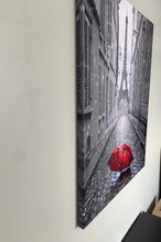 Canvas Wall Art-Red Umbrella Eiffel Tower-Printed Artwork