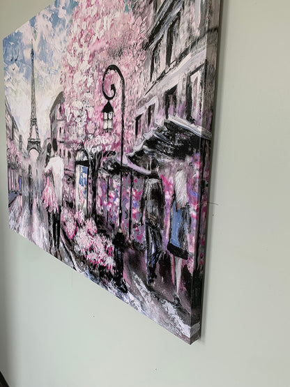 Pretty Pink Paris- Canvas Wall Decor-Wal Art