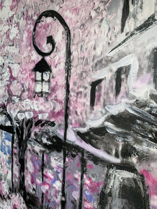 Wal Art-Pretty Pink Paris- Canvas Wall Decor-RGB varnish