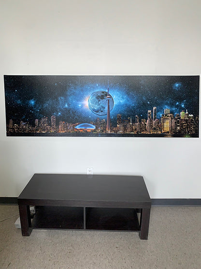 Toronto Skyline Moon-Cities Skyline- Wall art decor- RGB varnish