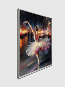 Canvas print Elegant Dancer Impasto- Fine Art - Wal Decor