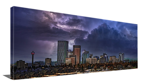 Canvas Print-Calgary in Blue-Wall Art