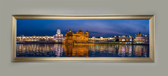 Canvas Print of the Golden Temple -Wall Decor Skyline- RGB varnish  #7224-049
